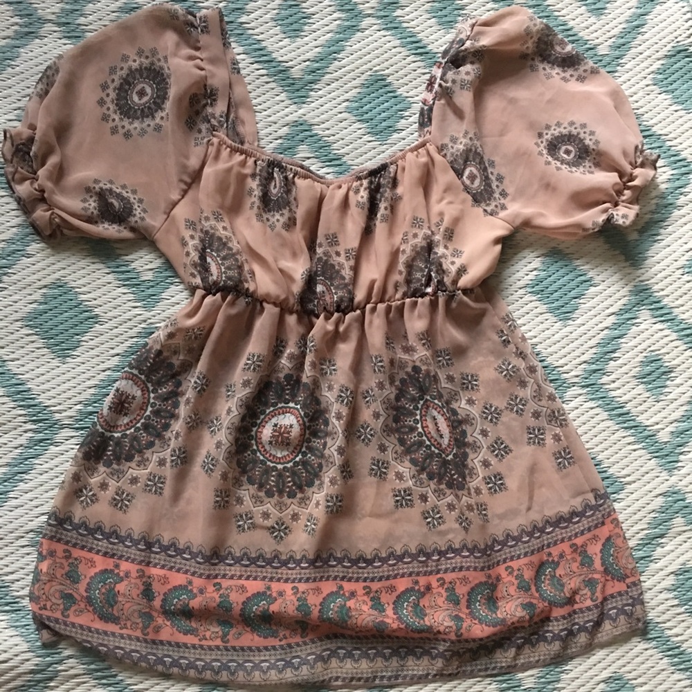 5th Culture Nude Pattern Top